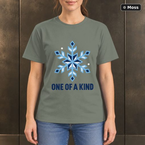 One of a Kind Snowflake T-Shirt, Minimalist Winter Graphic 3