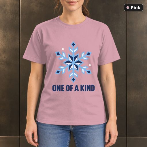 One of a Kind Snowflake T-Shirt, Minimalist Winter Graphic 4