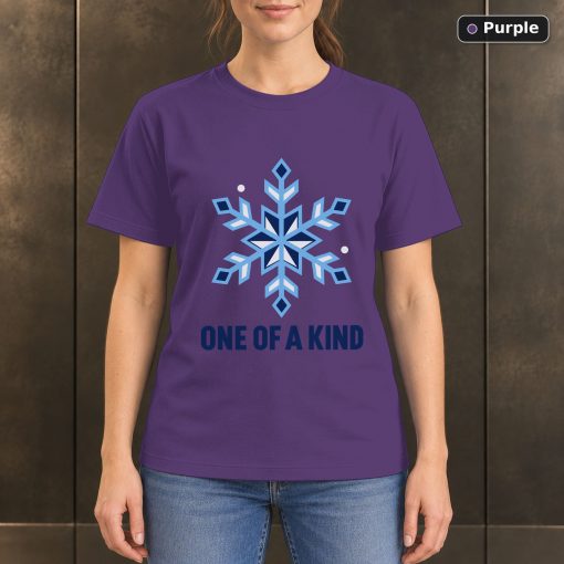 One of a Kind Snowflake T-Shirt, Minimalist Winter Graphic 5