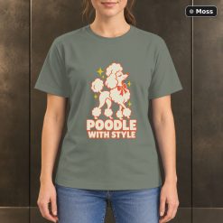 Poodle With Style T-Shirt, Colorful Poodle Dog Graphic 8