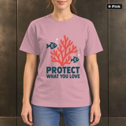 Protect What You Love Coral Reef T-Shirt, Minimalist Ocean Graphic 9