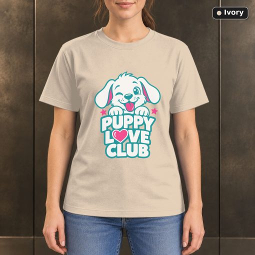 Puppy Love Club T-Shirt, Colorful Dog Lover Graphic 2