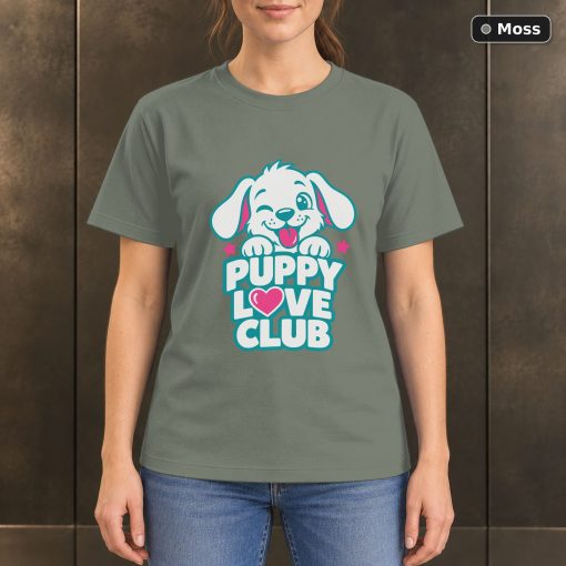 Puppy Love Club T-Shirt, Colorful Dog Lover Graphic 3