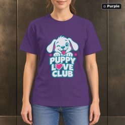 Puppy Love Club T-Shirt, Colorful Dog Lover Graphic 10
