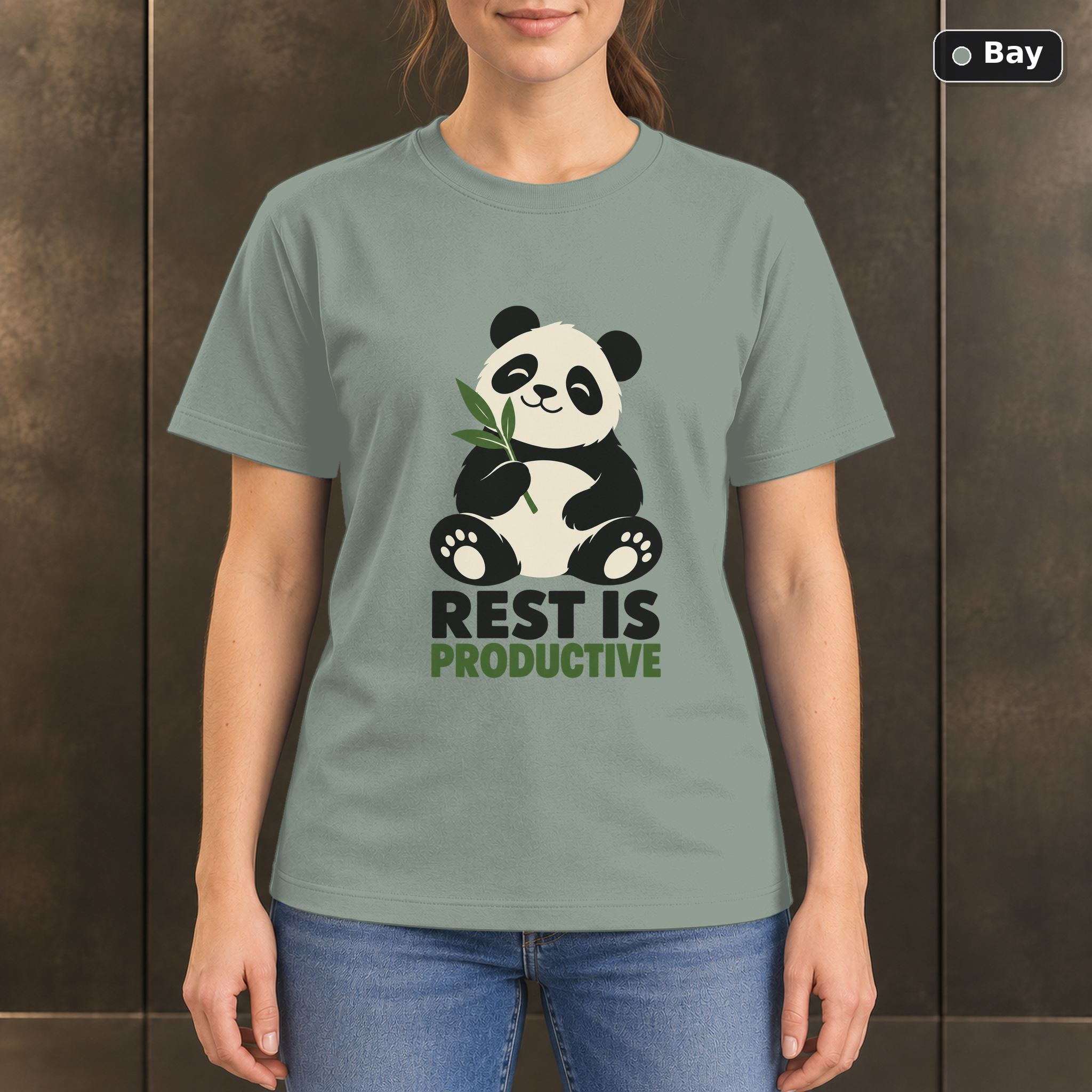 Rest Is Productive Panda T-Shirt, Minimalist Animal Graphic Rest Is Productive Panda T-Shirt, Minimalist Animal Graphic