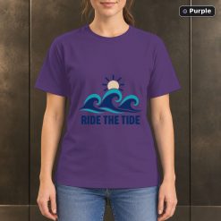 Ride the Tide Wave T-Shirt, Minimalist Ocean Graphic 10