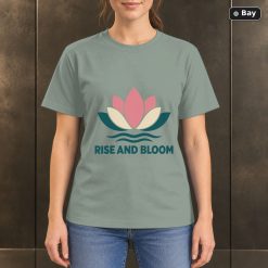 Rise and Bloom Lotus Flower T-Shirt, Minimalist Nature Graphic Rise and Bloom Lotus Flower T-Shirt, Minimalist Nature Graphic