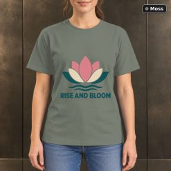 Rise and Bloom Lotus Flower T-Shirt, Minimalist Nature Graphic 8