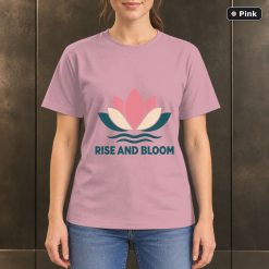 Rise and Bloom Lotus Flower T-Shirt, Minimalist Nature Graphic 9
