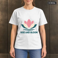 Rise and Bloom Lotus Flower T-Shirt, Minimalist Nature Graphic 11