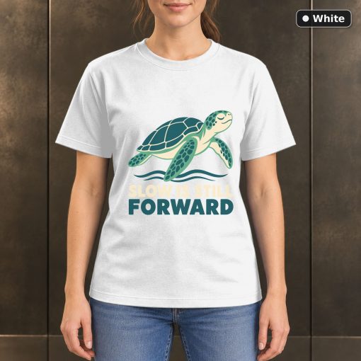 Slow Is Still Forward Sea Turtle T-Shirt, Minimalist Ocean Graphic 6