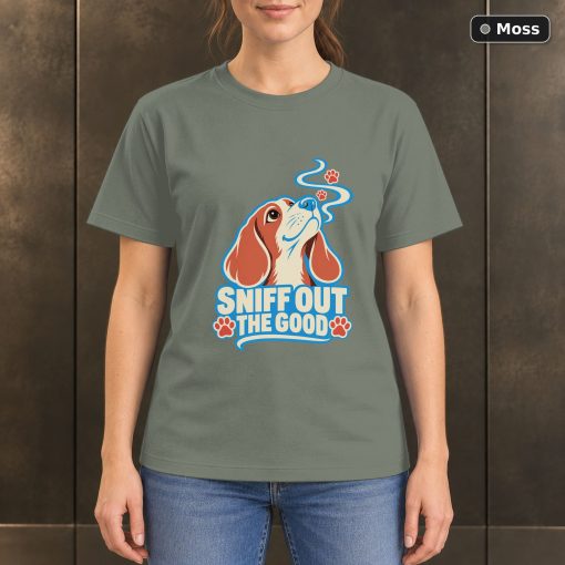 Sniff Out the Good T-Shirt, Colorful Beagle Dog Graphic 3