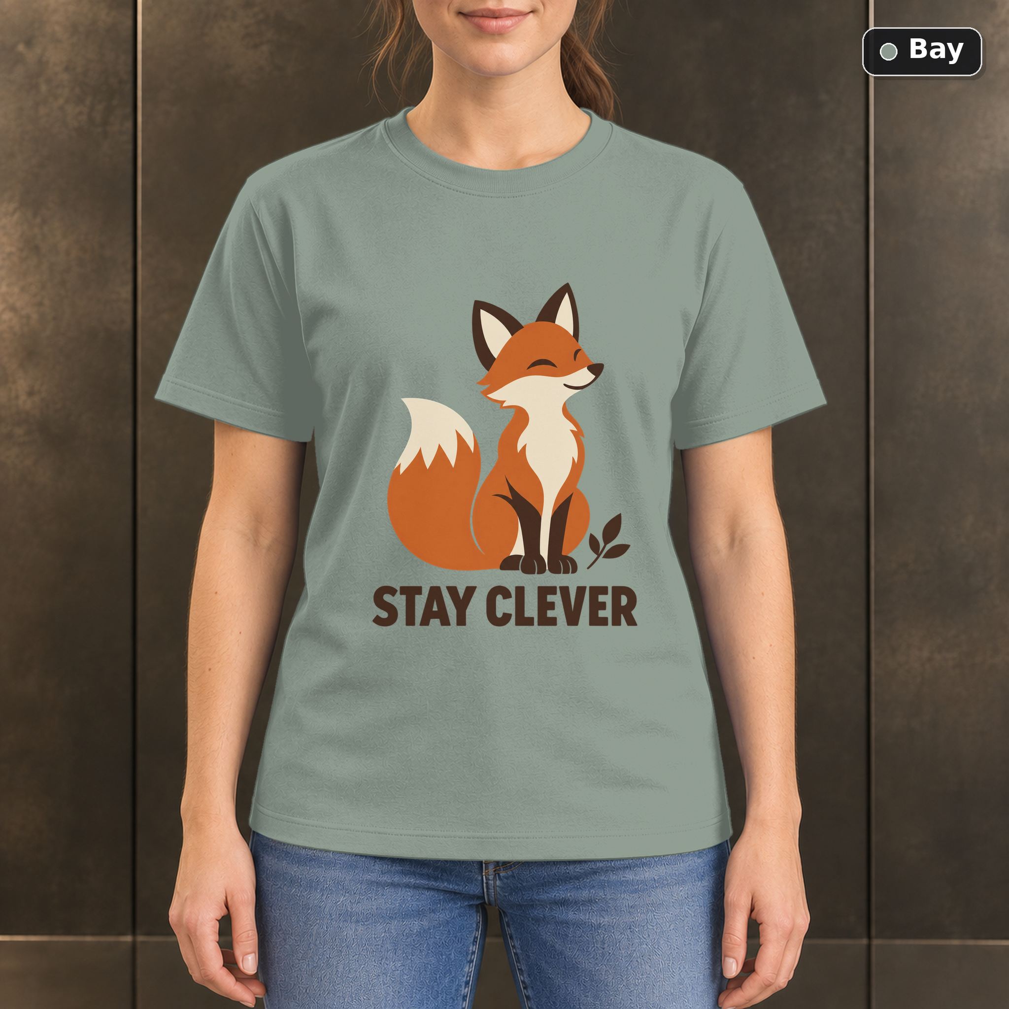 Stay Clever Fox T-Shirt, Minimalist Woodland Nature Graphic Stay Clever Fox T-Shirt, Minimalist Woodland Nature Graphic