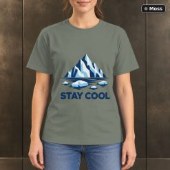 Stay Cool Glacier T-Shirt, Minimalist Arctic Nature Graphic 8