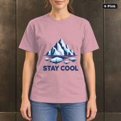 Stay Cool Glacier T-Shirt, Minimalist Arctic Nature Graphic 9