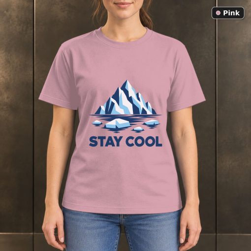 Stay Cool Glacier T-Shirt, Minimalist Arctic Nature Graphic 4