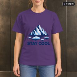 Stay Cool Glacier T-Shirt, Minimalist Arctic Nature Graphic 10