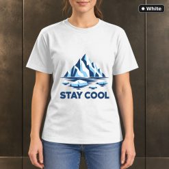 Stay Cool Glacier T-Shirt, Minimalist Arctic Nature Graphic 11