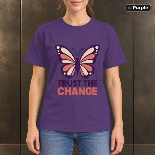 Trust the Change Butterfly T-Shirt, Minimalist Nature Graphic 5