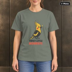 Tweet Little Moments Cockatiel T-Shirt, Minimalist Pet Bird Graphic 8