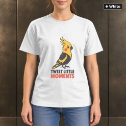 Tweet Little Moments Cockatiel T-Shirt, Minimalist Pet Bird Graphic 11