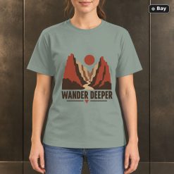 Wander Deeper Canyon T-Shirt, Minimalist Desert Nature Graphic Wander Deeper Canyon T-Shirt, Minimalist Desert Nature Graphic