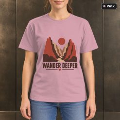 Wander Deeper Canyon T-Shirt, Minimalist Desert Nature Graphic 9