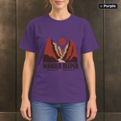 Wander Deeper Canyon T-Shirt, Minimalist Desert Nature Graphic 10