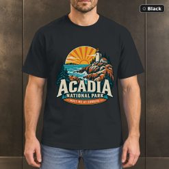 Acadia National Park Vintage Coastal T-Shirt Design Acadia National Park Vintage Coastal T-Shirt Design