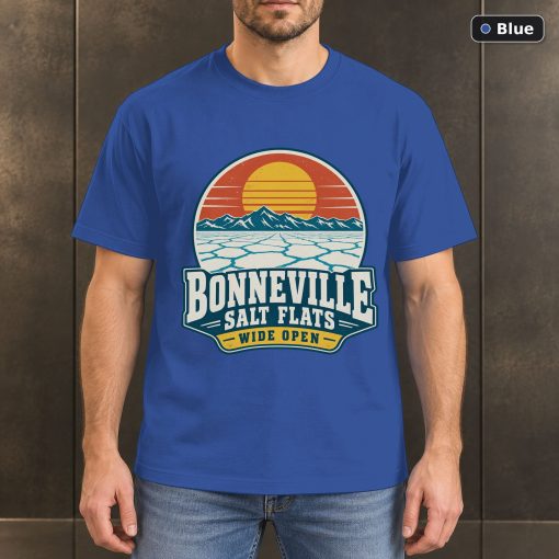 Bonneville Salt Flats Utah Retro T-Shirt Design 2