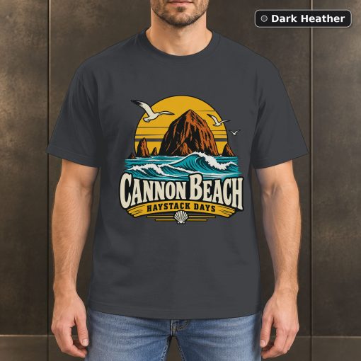 Cannon Beach Oregon Vintage T-Shirt Design 3