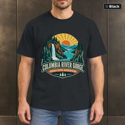 Columbia River Gorge Oregon Retro T-Shirt Design