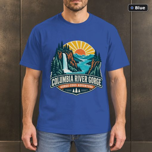 Columbia River Gorge Oregon Retro T-Shirt Design 2