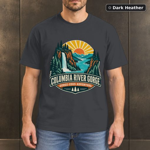 Columbia River Gorge Oregon Retro T-Shirt Design 3