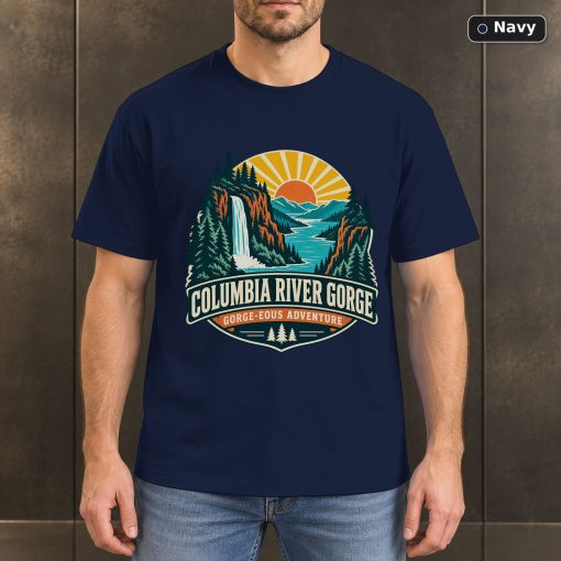 Columbia River Gorge Oregon Retro T-Shirt Design 4