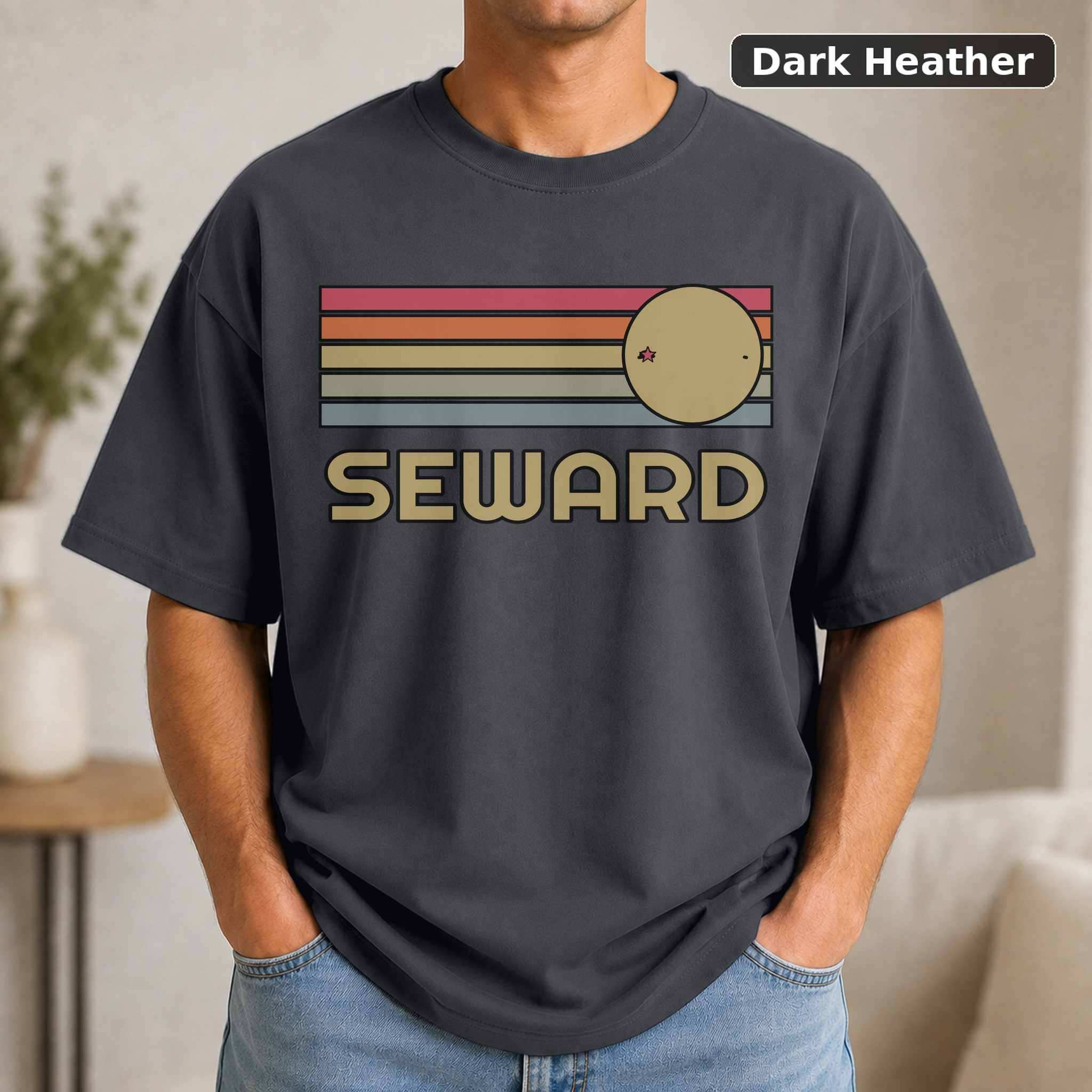 Seward Alaska Retro Map T-Shirt, Vintage Hometown Pride Graphic Tee, State Souvenir Gift 3