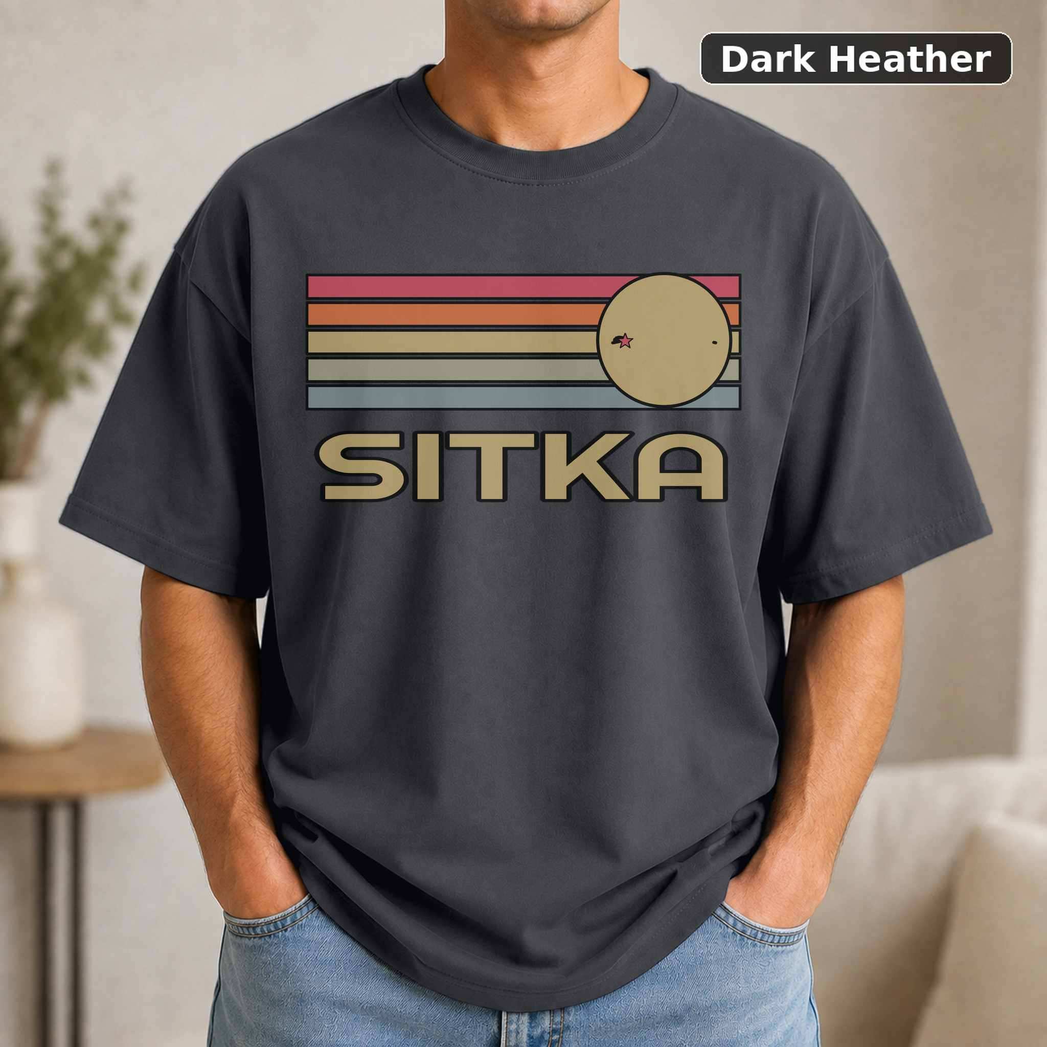 Sitka Alaska Retro Map T-Shirt, Vintage Hometown Pride Graphic Tee, State Souvenir Gift 3