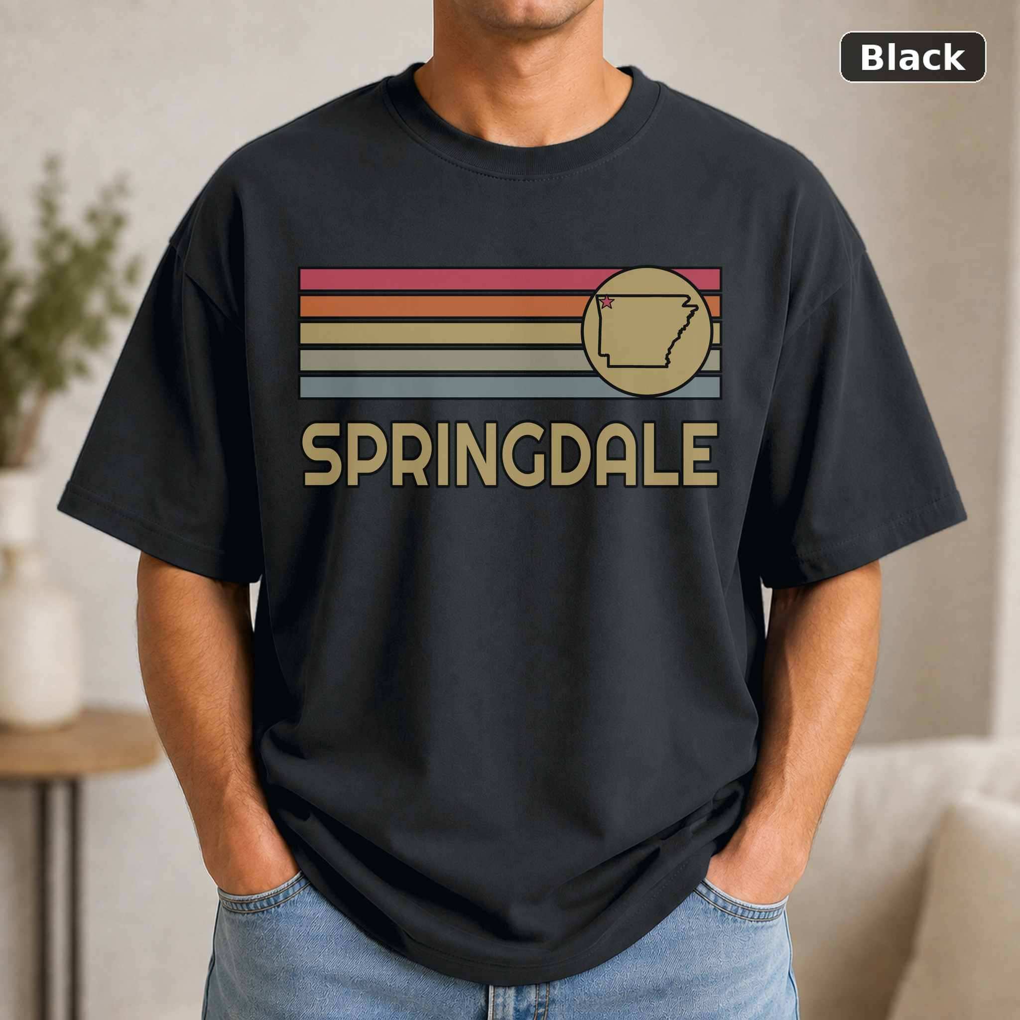 Springdale Arkansas Retro Map T-Shirt, Vintage Hometown Pride Graphic Tee, State Souvenir Gift Springdale Arkansas Retro Map T-Shirt, Vintage Hometown Pride Graphic Tee, State Souvenir Gift