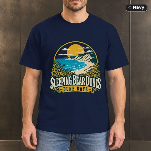Sleeping Bear Dunes Michigan Retro T-Shirt Design 4