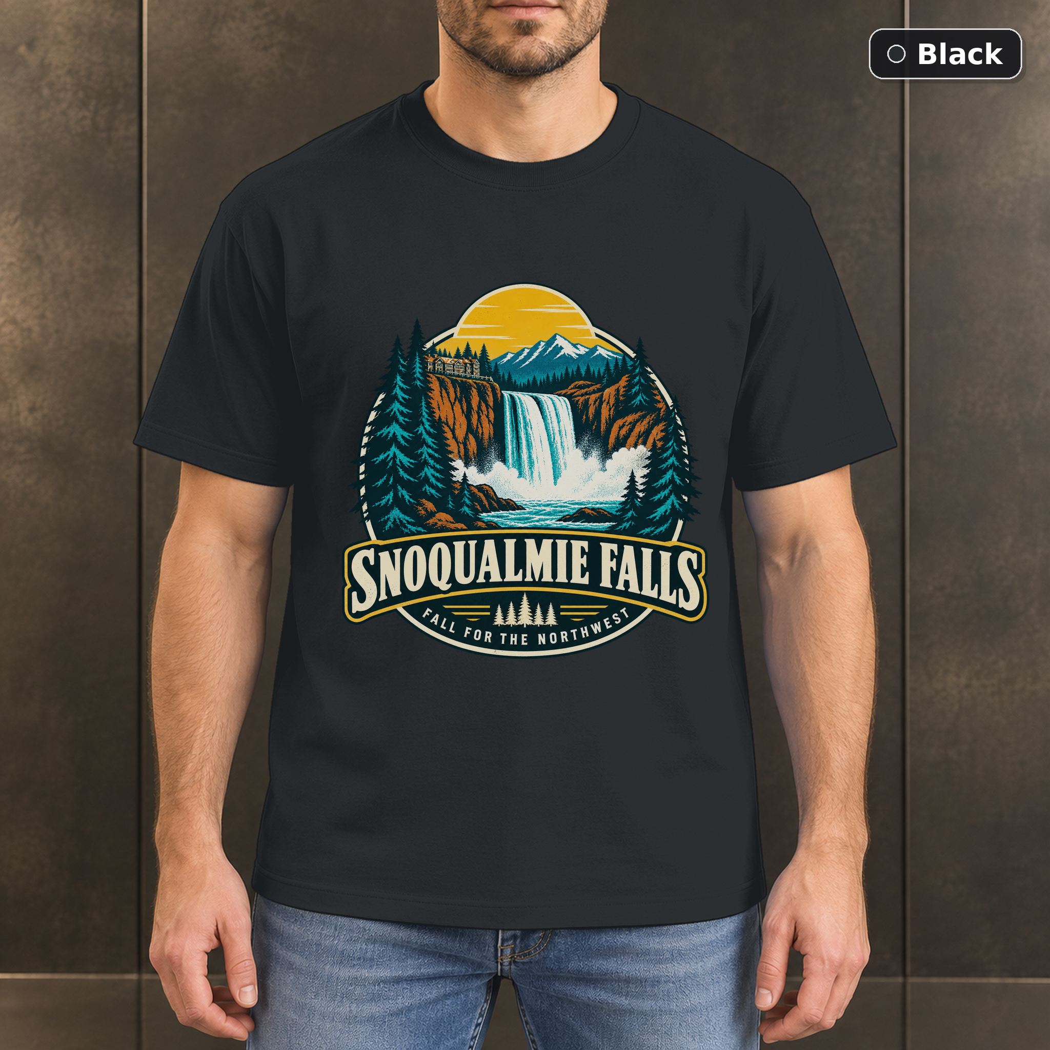 Snoqualmie Falls Washington T-Shirt Design Snoqualmie Falls Washington T-Shirt Design