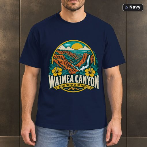 Waimea Canyon Hawaii Retro T-Shirt Design 4