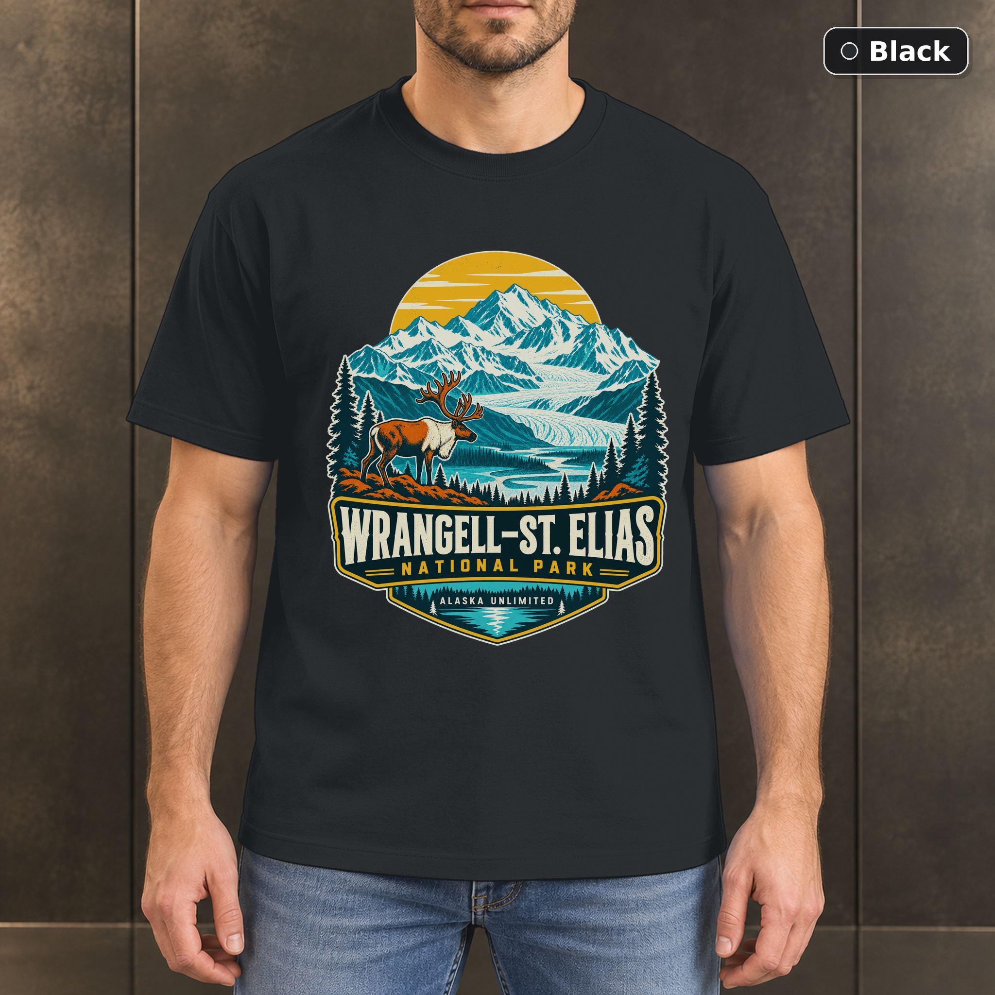 Wrangell St Elias Alaska Vintage T-Shirt Design Wrangell St Elias Alaska Vintage T-Shirt Design