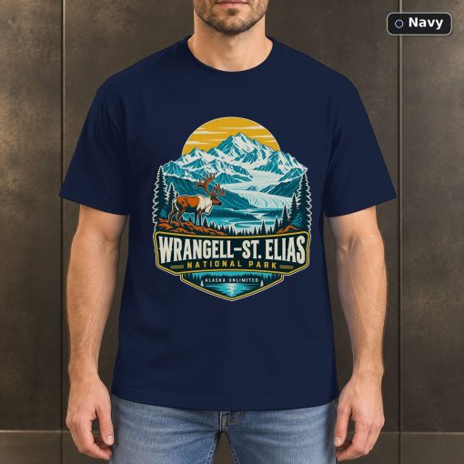 Wrangell St Elias Alaska Vintage T-Shirt Design 4