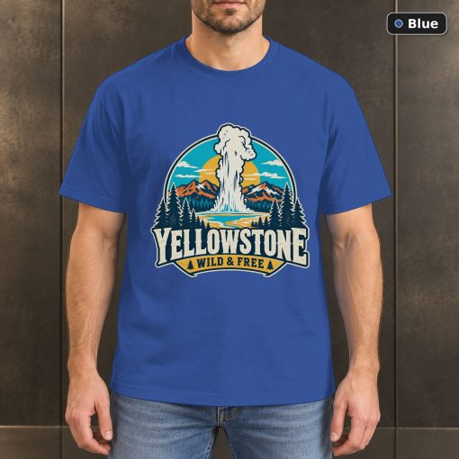 Yellowstone National Park Vintage Retro Nature T-Shirt Design 2