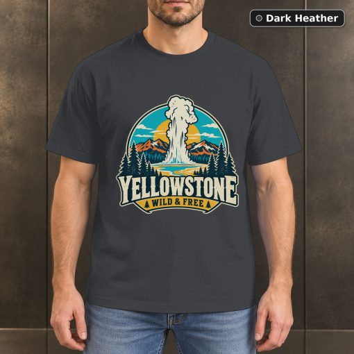 Yellowstone National Park Vintage Retro Nature T-Shirt Design 3