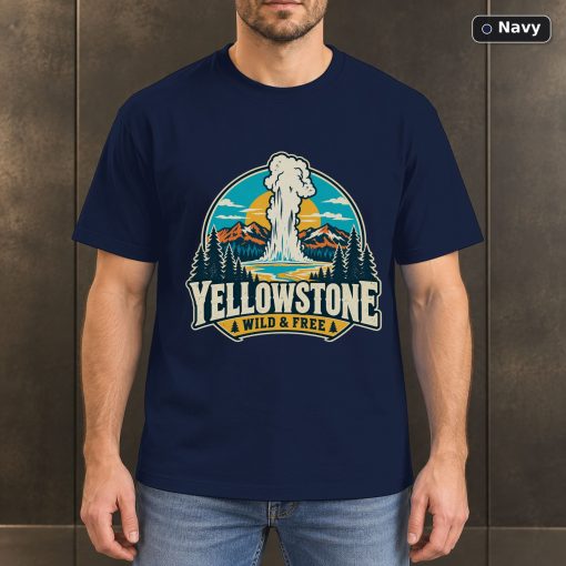 Yellowstone National Park Vintage Retro Nature T-Shirt Design 4