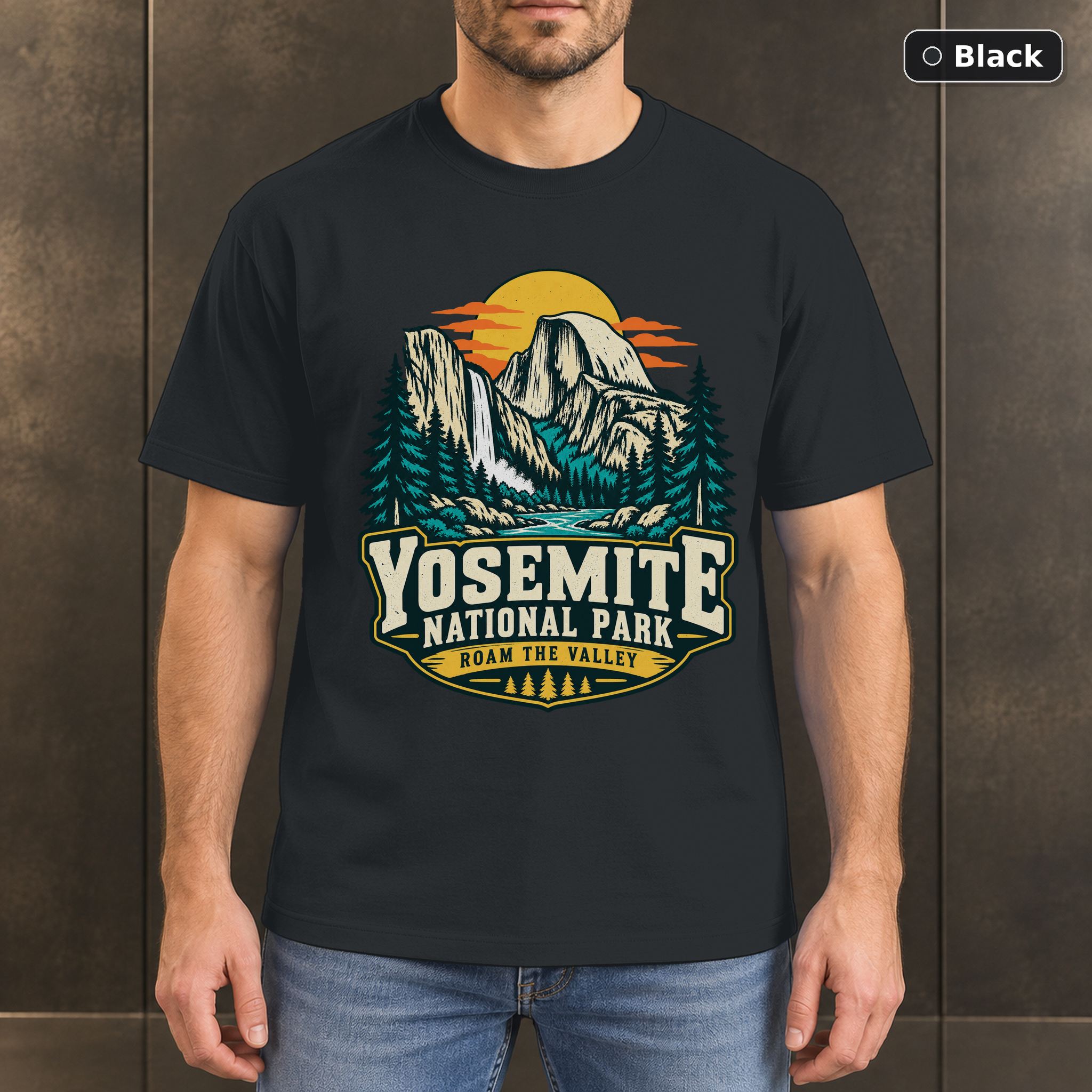Yosemite National Park Vintage Nature T-Shirt Design Yosemite National Park Vintage Nature T-Shirt Design