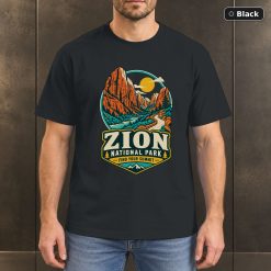 Zion National Park Retro Hiking T-Shirt Design