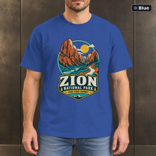 Zion National Park Retro Hiking T-Shirt Design 2