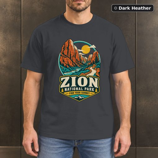 Zion National Park Retro Hiking T-Shirt Design 3